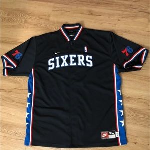 Nike NBA 76ers Snap on Mens Shirt